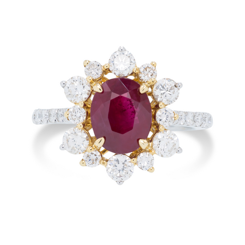 Ruby And Diamond Ring [1FRDX0653]