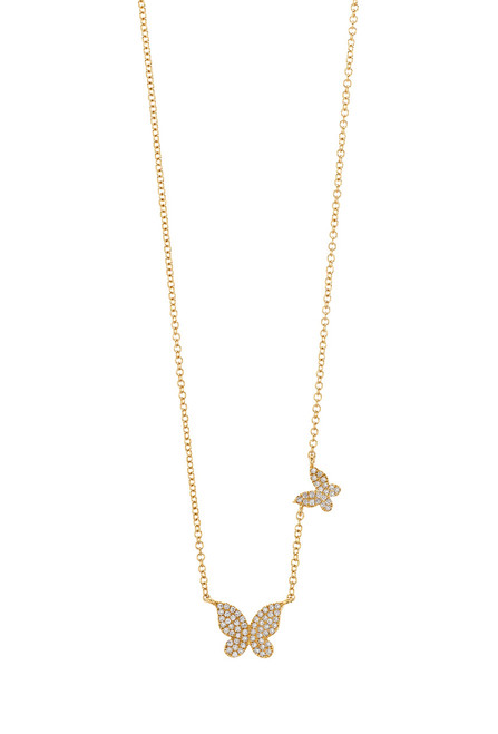 Diamond Butterfly Necklace [JNPEN0089]