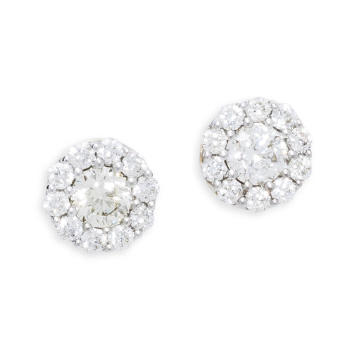 Halo Diamond Stud Earrings [JESTD0110]