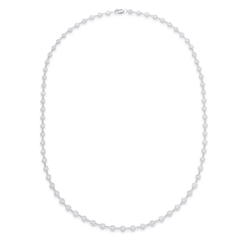 Diamond Bezel Station Necklace [JNSTN0012]