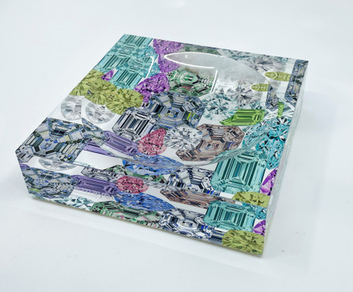 Rocks On White Acrylic Candy Tray [GGTRY0012]