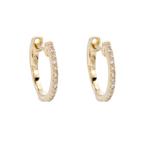 Diamond Hoop Earrings [1EAHP0573]