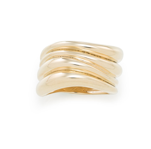 Wide Wave Band Ring [JROTH0221]