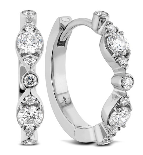 Regal Diamond Huggie Earrings [1EHOF0136]