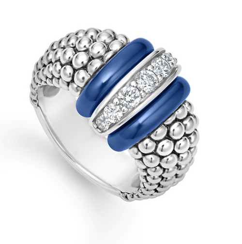 Blue Caviar Diamond Ring [2YSRG5593]