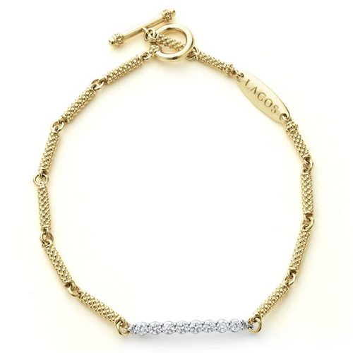 Signature Caviar Superfine Diamond Link Bracelet [JBOTH0322]