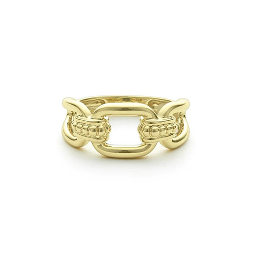 Signature Caviar Gold Link Ring [JROTH0185]