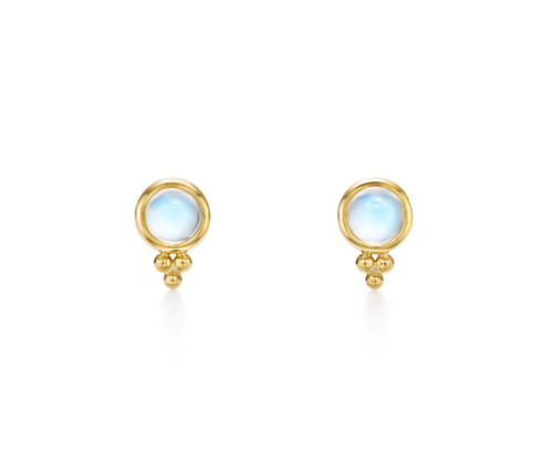 Piccolo Blue Moonstone Stud Earrings  [2EGEM3060]