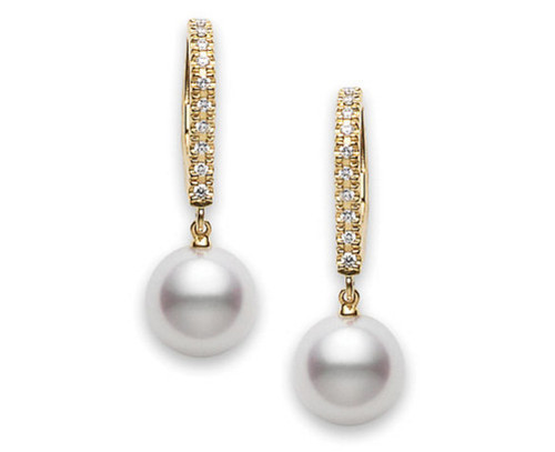 Akoya Pearl And Diamond Earrings [2ECPX1530]