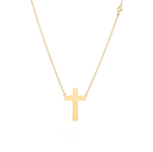 Polished Cross Pendant Chain [2DCRS1011]