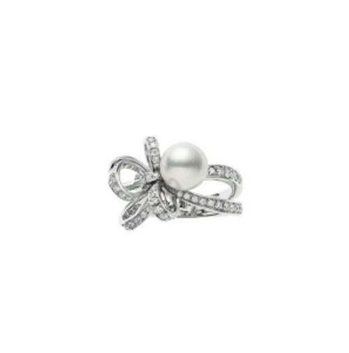 Jeux de Rubans Pearl And Diamond Ring [JROTH0395]