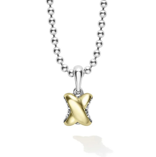 Embrace Two-Tone X Pendant Necklace [JNPEN0442]