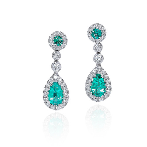 Emerald And Diamond Drop Earrings [JEOTH0524]