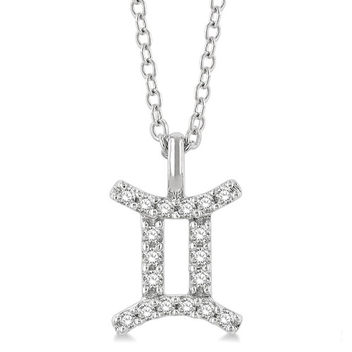 Gemini Zodiac Diamond Pendant
 [JNPEN0323]