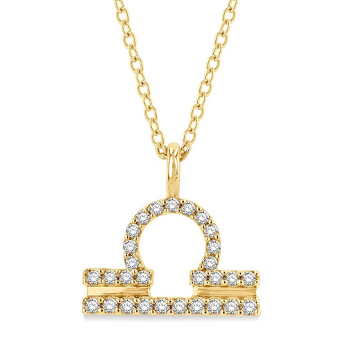 Libra Zodiac Diamond Pendant
 [JNPEN0330]
