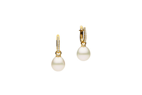 Pearls My Way South Sea Pearls and Diamond Clips in Yellow Gold [JEOTH0645]