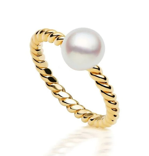 Rope Ring with South Sea Keshi Pearl [JROTH0653]