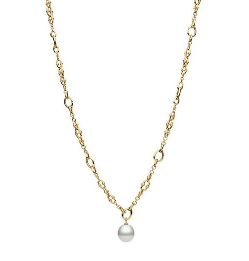 Dive Charm Necklace with South Sea Oval Pearl [JNPEN0486]