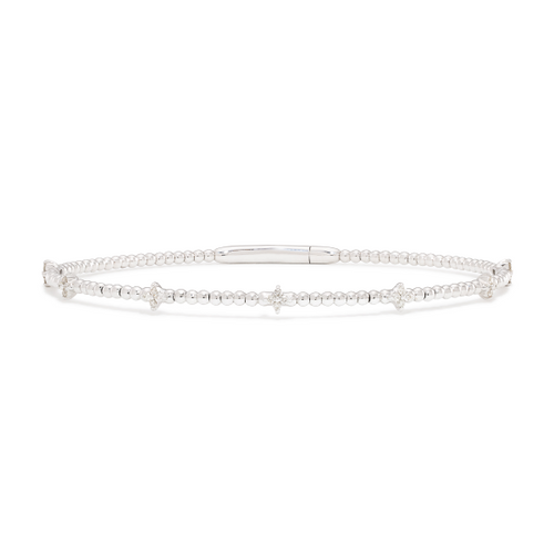 Diamond Flower Flexible Bracelet [JBBAC0232]