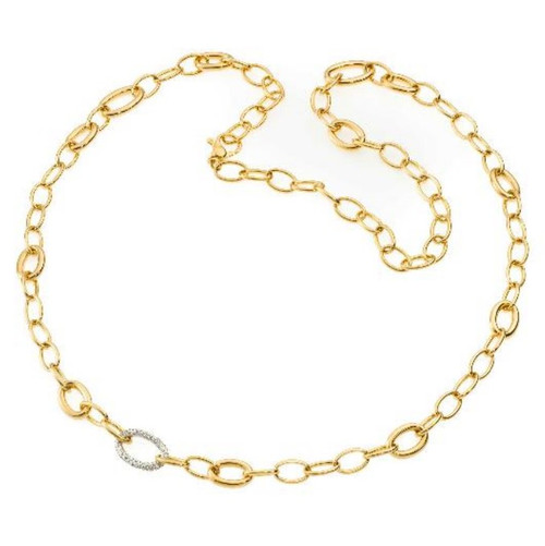 Pave Diamond Link Necklace [JNOTH0547]