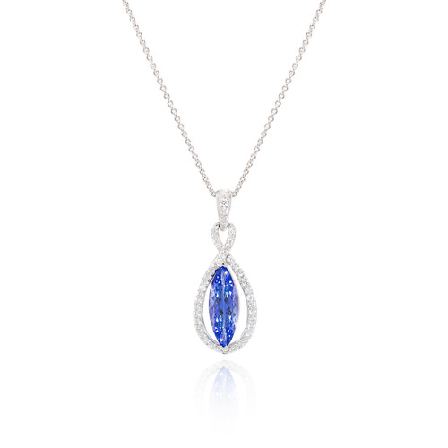 Tanzanite And Diamond Pendant [JNPEN0437]