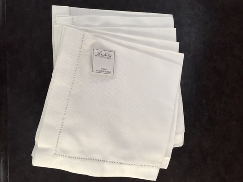 Hand Hemstitched French Cotton Pique Napkins [8TNAP0129]