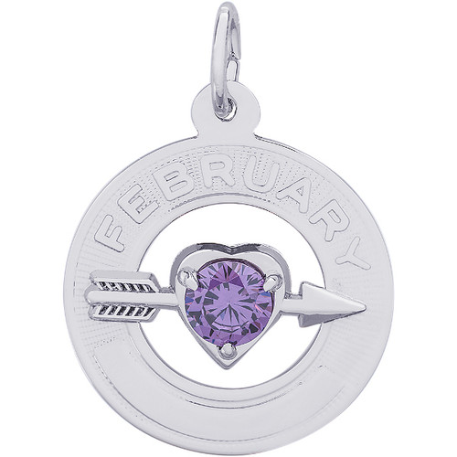 February Love Birthstone Charm [2YCHM1589]