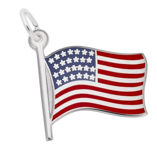 Painted American Flag Charm [2YSMX2143]