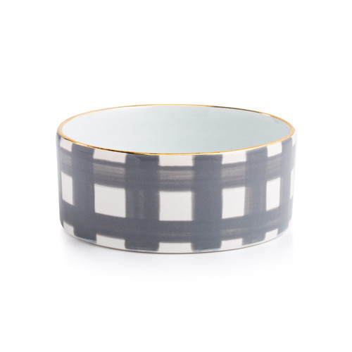 Gingham Salt Cellar in Charcoal [GGBWL0013]