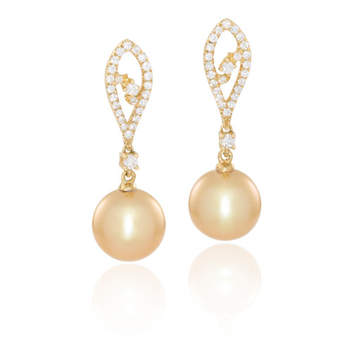 South Sea Pearl Drop Earrings [2CPSE0472]