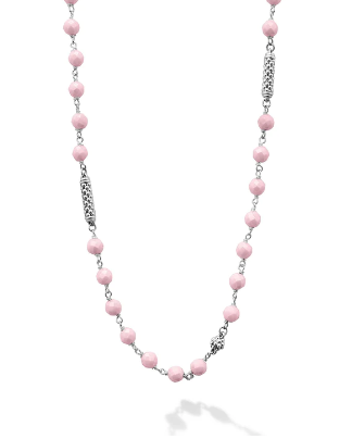 Pink Ceramic Beaded Necklace [JNOTH0748]