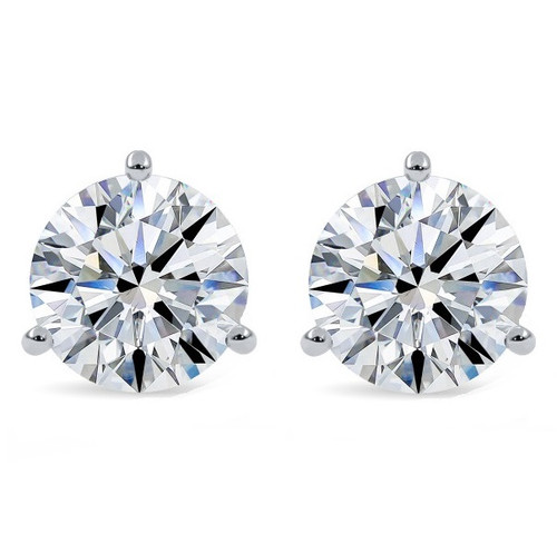 Solitaire Diamond Earrings, 3.47 [JESSD0349]