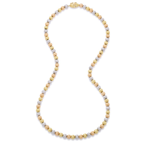 Estate Hand Engraved Beads Necklace [JNOTH0751]