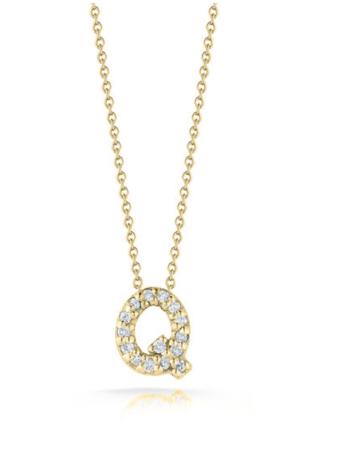 Tiny Treasures Diamond Initial 'Q' Necklace
 [JNPEN0832]