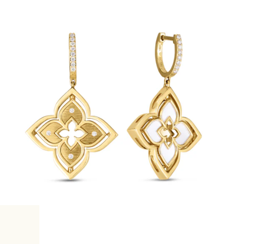 Venetian Princess Four Leaf Flower Drop Earrings [JEOTH0833]