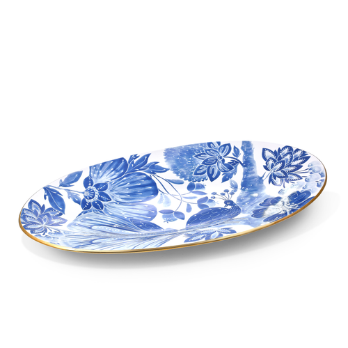 Le Bird Jumbo Oval Platter in Nantucket [GGSRV0117]