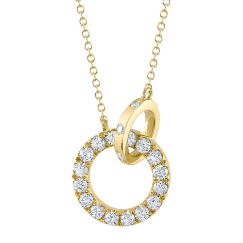 Diamond Circle Pendant Necklace [JNPEN0987]