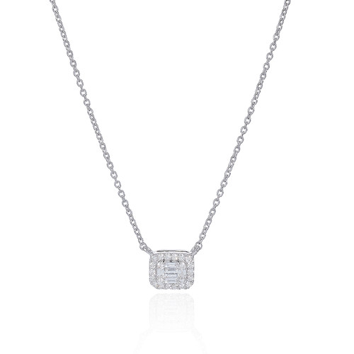 Diamond Cluster Pendant Necklace [JNPEN0976]