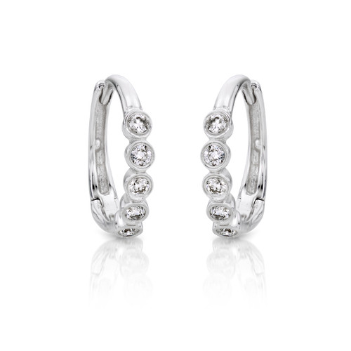 Diamond Hoop Earrings [1EAHP0422]