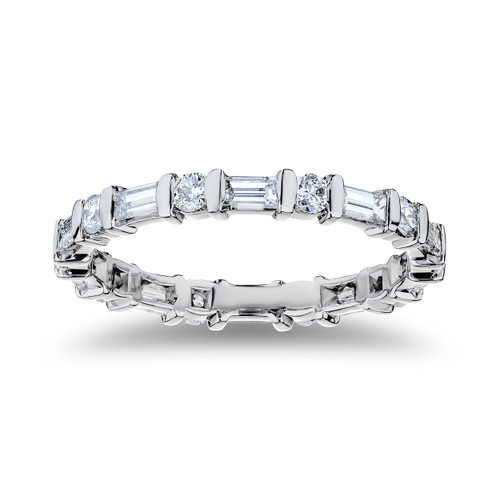 Round & Baguette Diamond Eternity Band [1WETR1134]