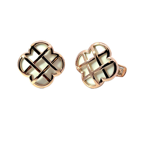 White Agate Cufflinks [JACUF0019]