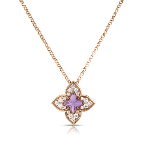 Venetian Four Leaf Flower Pendant Necklace [JNOTH0921]