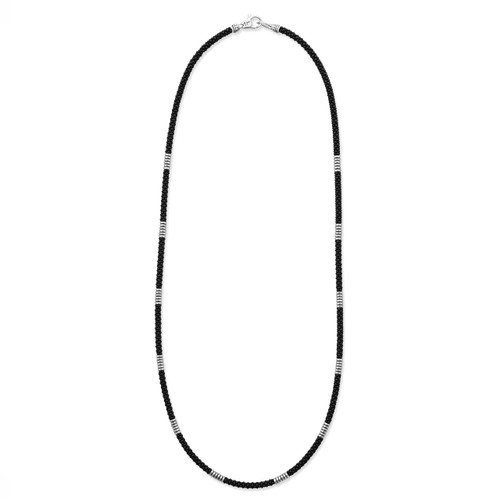 Matte Black Caviar Ceramic Beaded Necklace [JNOTH0914]