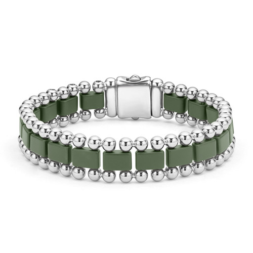 Anthem Matte Hunter Green Ceramic Link Bracelet [JBOTH1173]