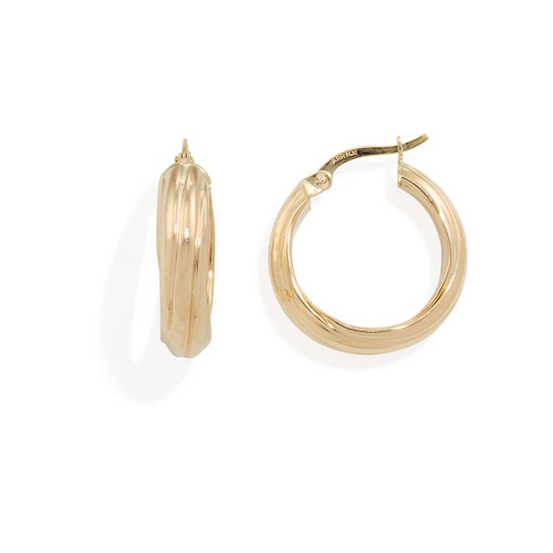 Ridged Hoop Earrings [JEHOP0581]