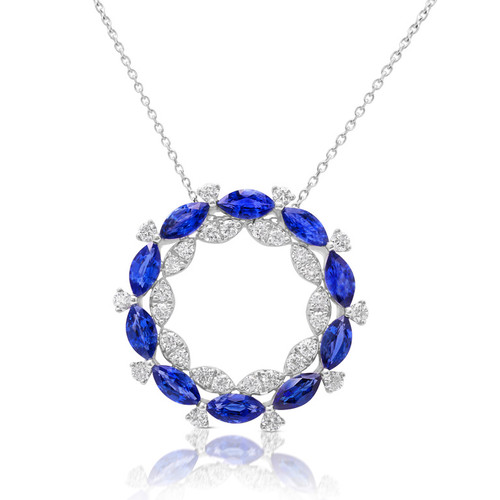 Sapphire and Diamond Pendant [JNPEN1111]