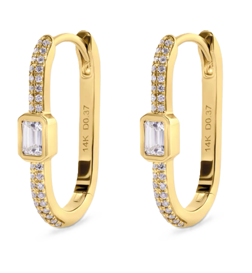 Diamond Hoop Earrings [JEHOP0469]