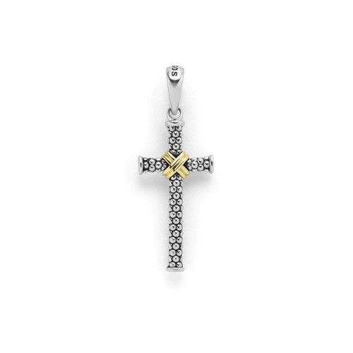 Anthem Two Tone Caviar Cross Amulet [JCHRM0297]