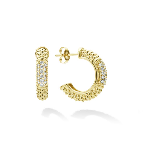 Caviar Beaded Hoop Earrings [JEHOP0544]