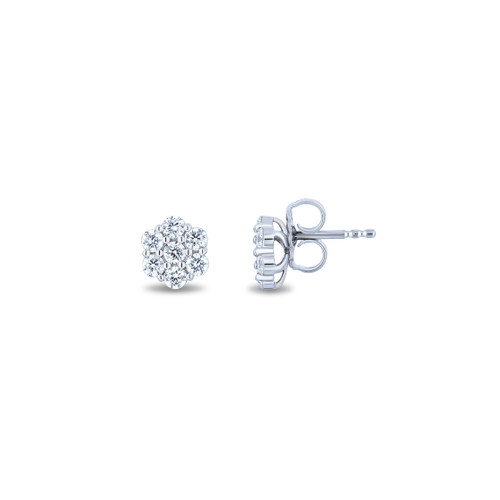Diamond Cluster Stud Earrings [1EADX4159]